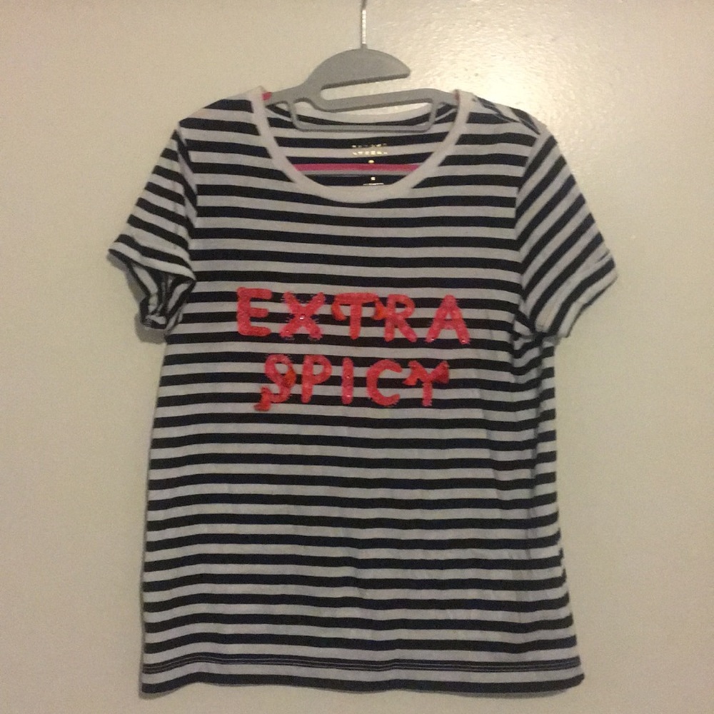 KATE SPADE 🌶“extra spicy” 🌶 striped T shirt 🌶